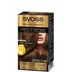 SYOSS Oleo Intense Permanent Oil Coloration 4-60 Golden Brown with Nourishing Oil and No Ammonia 115ml