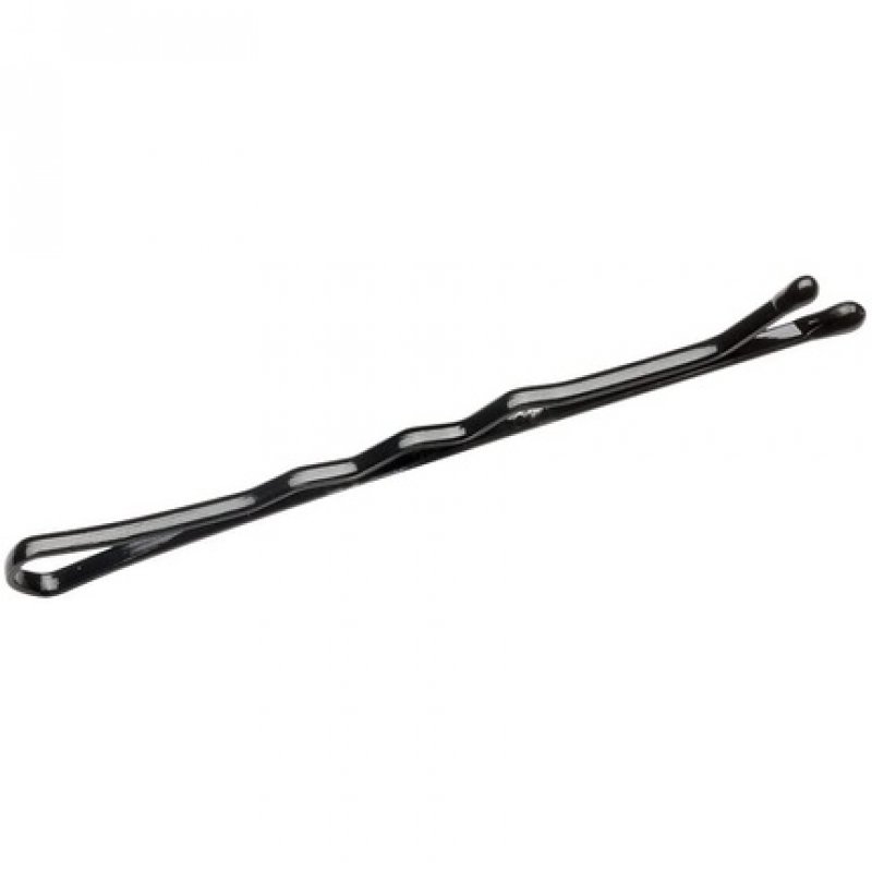 Sabrina Ball Pointed Hair Grips Waved Black 59mm