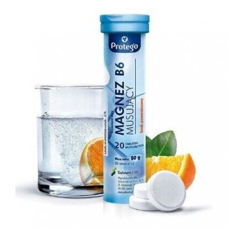 Protego Magnesium B6 Effervescent Tablets 20 Tablets
