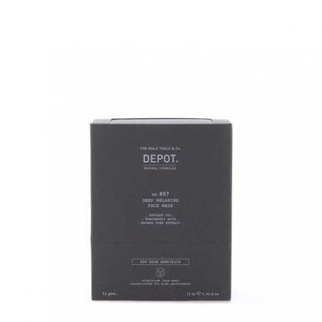 Depot 807 Deep Relaxing Face Mask for Men 12 Pack