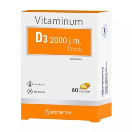 Starpharma Vitamin D3 Cholecalciferol 2000 IU Gluten-free Lactose-free 60 Tablets