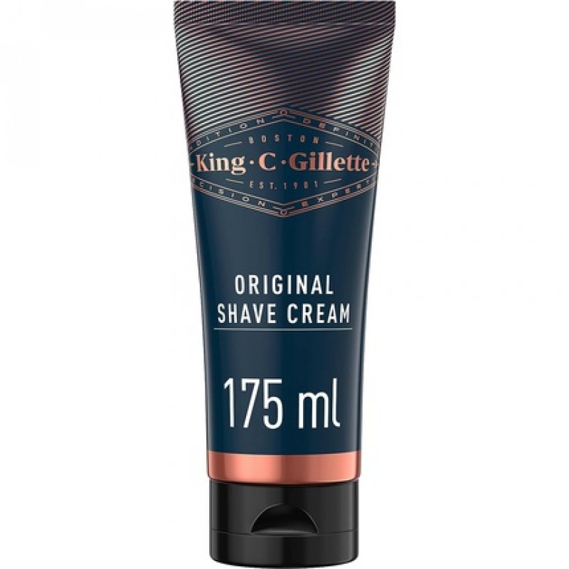 King C. Gillette Original Shaving Cream 175ml - Moisturizing Facial Care for Sensitive Skin and Barber-Level Results