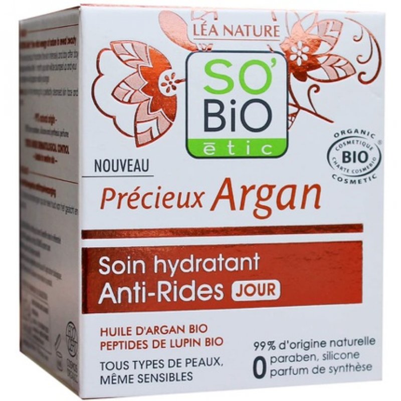 SO'BiO étic Precious Argan Cosmos Organic Anti-Wrinkle Moisturizing Day Cream 50ml