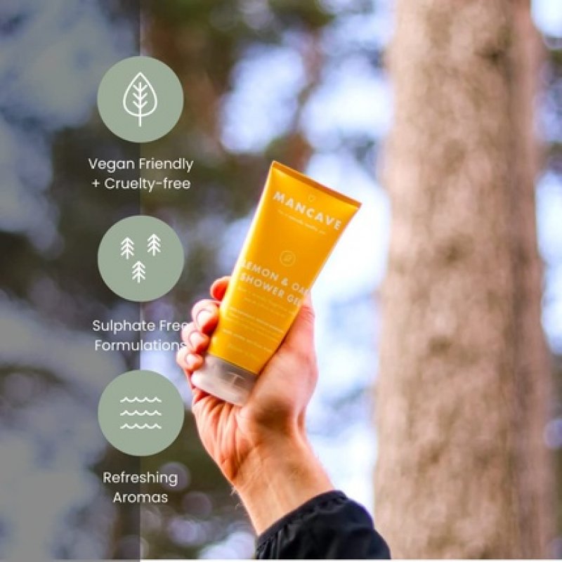 ManCave Shower Set Lemon and Oak, Cedarwood and Sea Salt 200ml