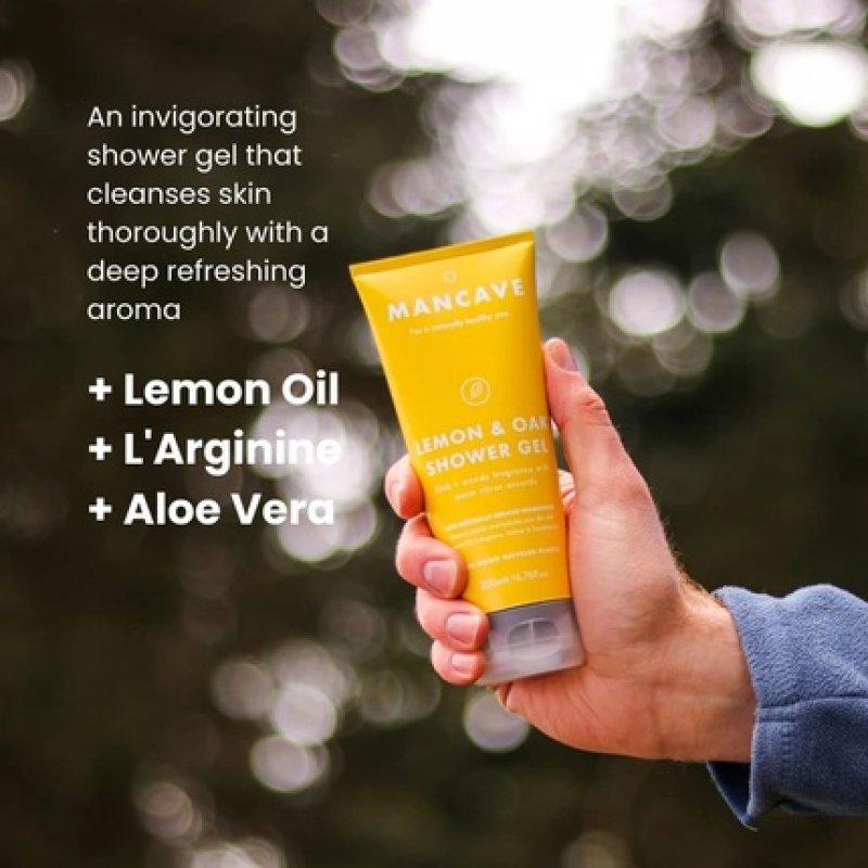 ManCave Shower Set Lemon and Oak, Cedarwood and Sea Salt 200ml