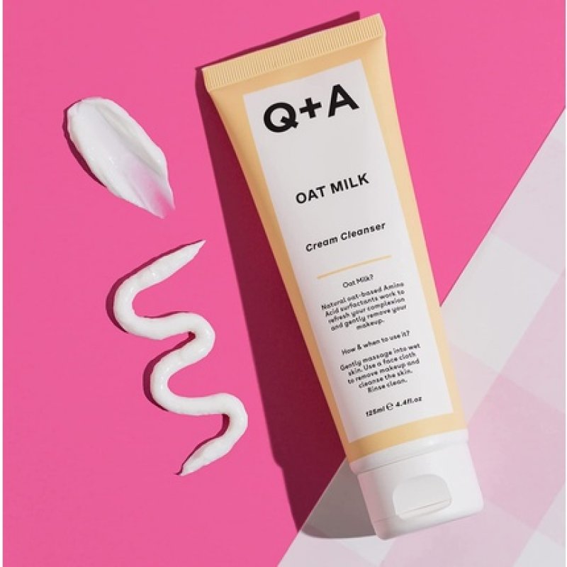 Q A Oat Milk Cream Cleanser Moisturizing Face Cleanser for Gentle Makeup and Impurity Removal 125ml