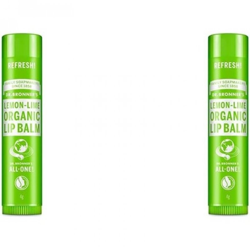 Dr Bronner's Lemon Lime Lip Balm with No Synthetic Ingredients and Organic Oils 4g
