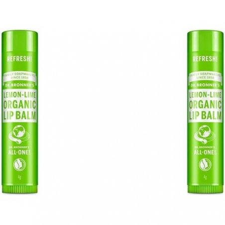Dr Bronner's Lemon Lime Lip Balm with No Synthetic Ingredients and Organic Oils 4g