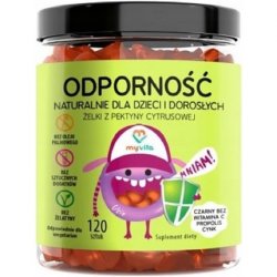 MyVita Resistance Vitamins Minerals Dietary Supplements for Children and Adults 2 Jellybeans per Day 120 Gels