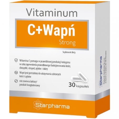 Starpharma Vitamin C Calcium Strong Support for Bones, Skin, Teeth, Cartilage, and Gums Dietary Supplement 30 Capsules