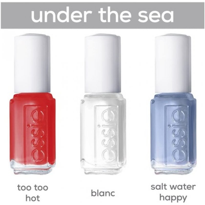 Essie Mini Trio Summer 2022 - Too Too Hot, Blanc, Salt Water Happy
