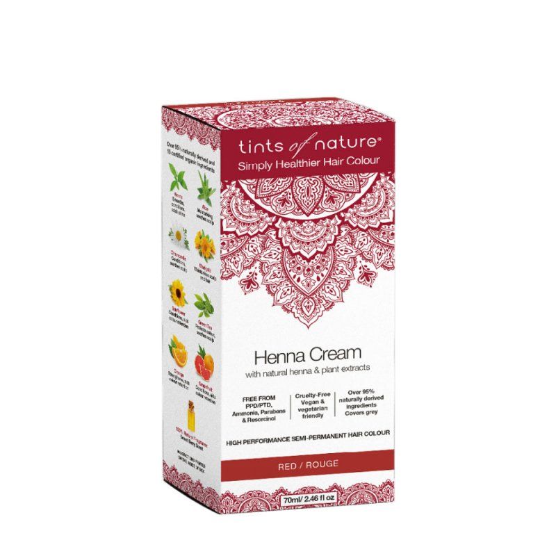 Tints Of Nature Henna Cream Hair Colour, Natural And Organic, Semi-Permanent, 1