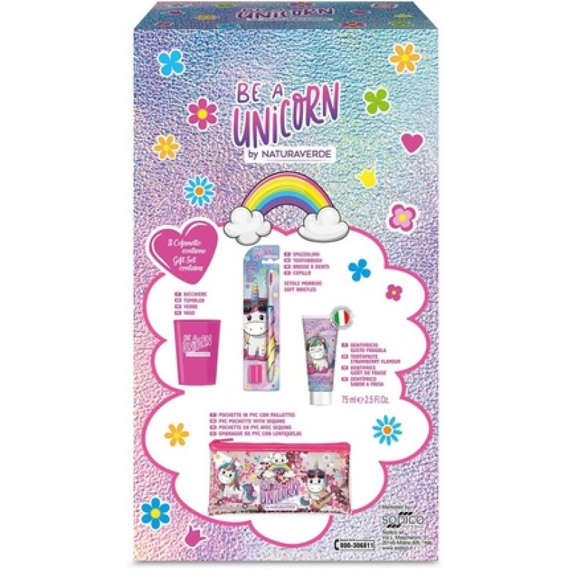 Kid Cof Unicorn Toothbrush and Toothpaste Set with Pencil Case
