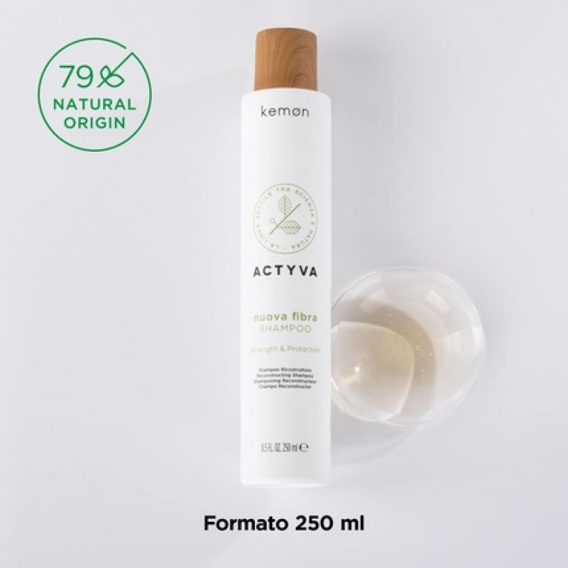 Kemon Actyva Nuova Fibra Shampoo Velian Strengthening Shampoo for Damaged Hair 250ml