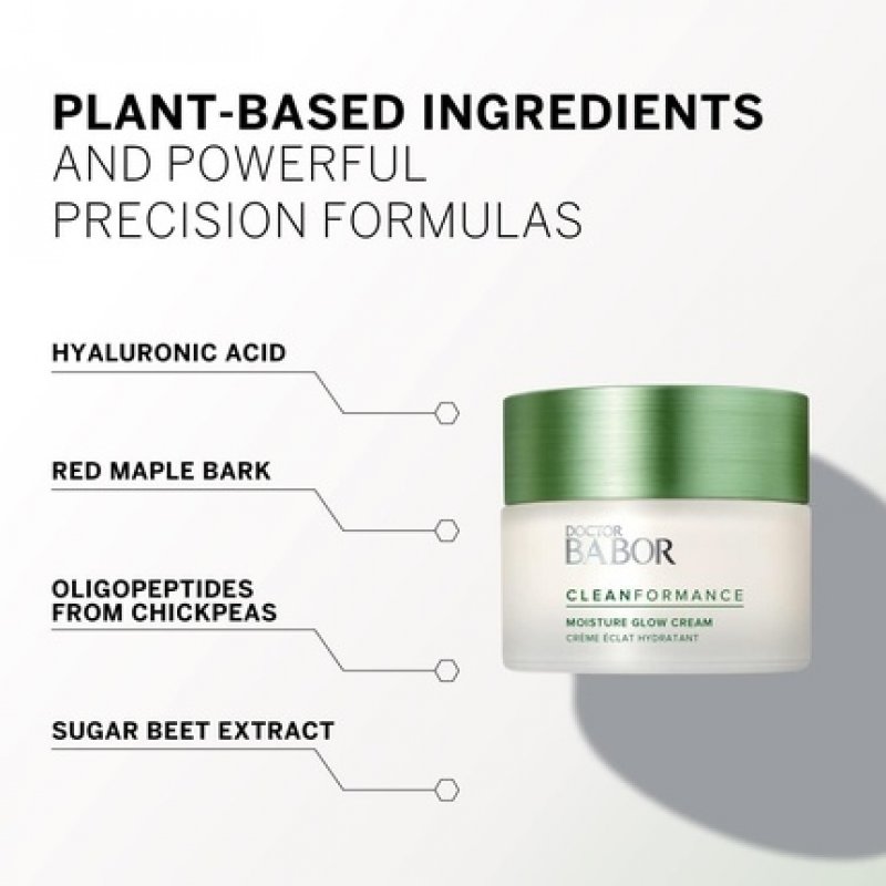 DOCTOR BABOR CLEANFORMANCE Face Cream for Dry Skin Moisturizing Cream with Vitamin E Vegan Formula Moisture Glow Cream