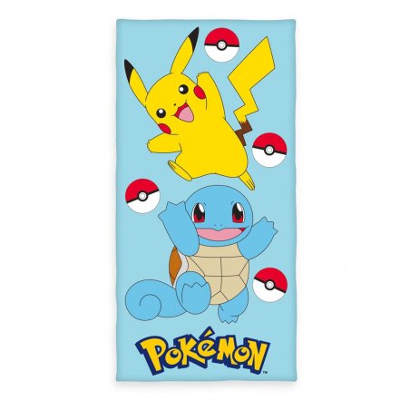 Pokemon serviette de bain Pikachu & Carapuce 75 x 150 cm