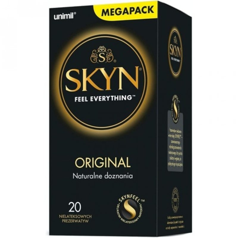 Unimil SKYN Original Latex-Free Condoms Megapack 20 Condoms Black