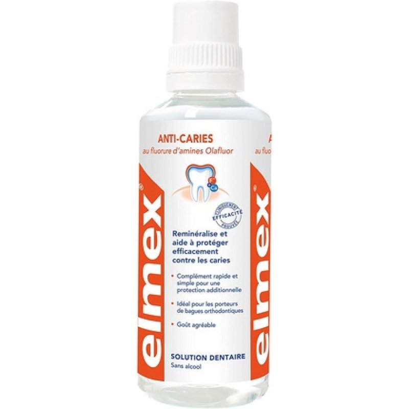 Elmex Anti-Cavity Dental Solution Remineralizes and Helps Protect Against Cavities 400ml - Pack of 3