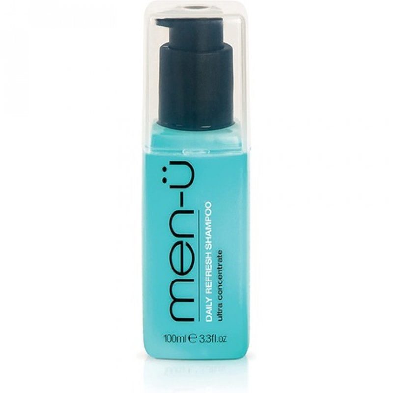 men-u Daily Refresh Shampoo for Men Ultra-Concentrate Formula 100ml - Up to 120 Shampoos with Pump