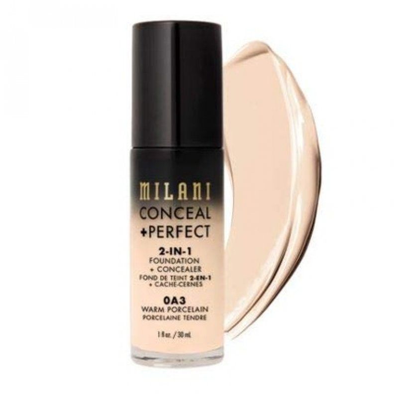 Milani Conceal Perfect 2-in-1 Foundation Concealer 1 Fl. Oz. Warm Porcelain