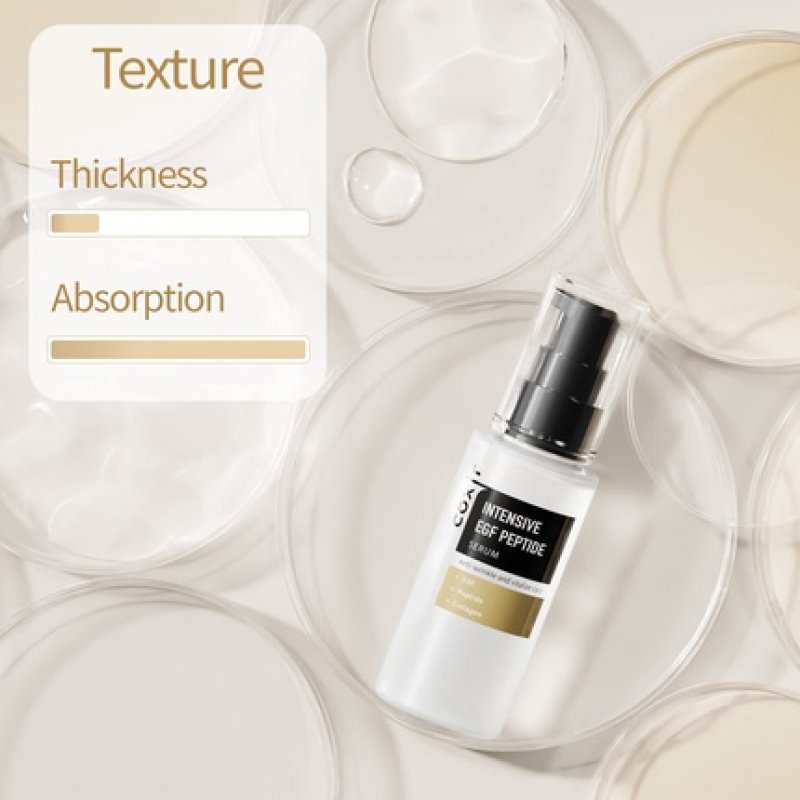 COXIR Intensive EGF Peptide Serum 50ml 1.69 fl.oz Wrinkle Serum for Face with Peptide Filtrate for Dull and Damaged