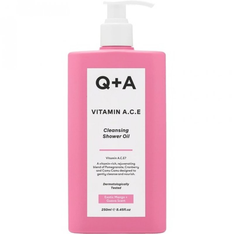 Q A Vitamin A.C.E Cleansing Shower Oil for Nourishing Body Care with Fruit Extracts and Oils 250ml