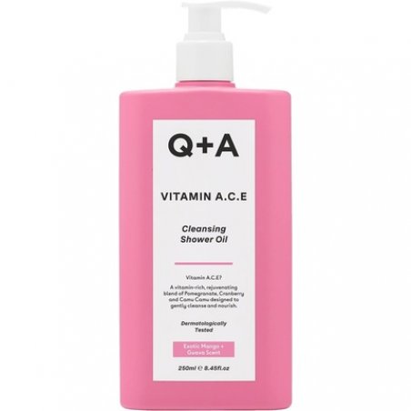Q A Vitamin A.C.E Cleansing Shower Oil for Nourishing Body Care with Fruit Extracts and Oils 250ml
