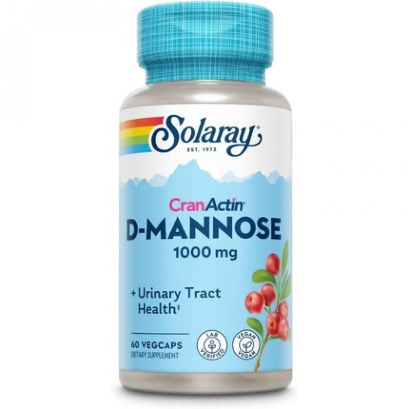 Solaray D-Mannose with CranActin Cranberry Supplement 400mg 60 VegCaps