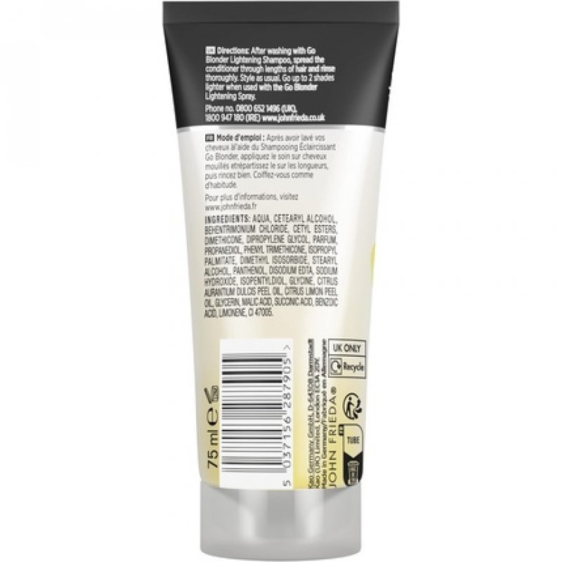 John Frieda Go Blonder Lightening Conditioner for Blonde Hair Travel Size 75ml