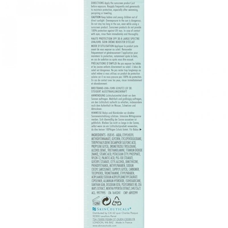 SKINCEUTICALS Brightening UV Protection SPF 30 High Protection 30ml