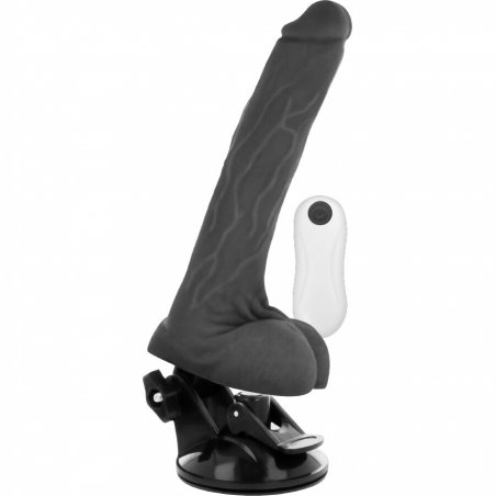 BASECOCK - REALISTIC VIBRATOR REMOTE CONTROL BLACK 19 CM