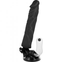 BASECOCK - REALISTIC VIBRATOR REMOTE CONTROL BLACK 21 CM