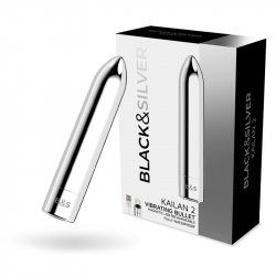 BLACK&SILVER- KAILAN 2 SILVER VIBRATING MAGNETIC BULLET