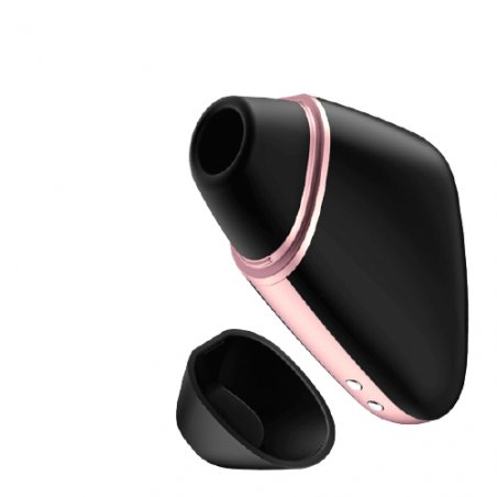 SATISFYER - LOVE TRIANGLE AIR PULSE STIMULATOR & VIBRATOR BLACK