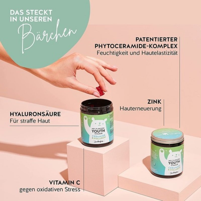 Hyaluron Skin Vitamin Gummies with Zinc - Hey Flawless Bears with Benefits