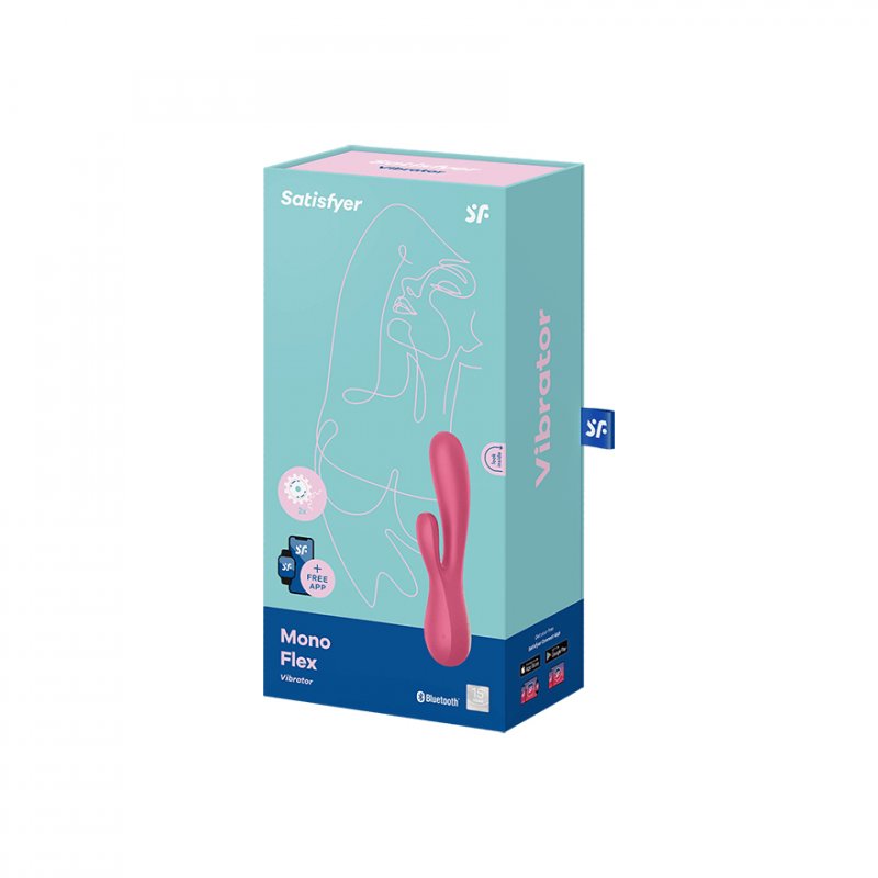 SATISFYER - MONO FLEX RED WITH APP