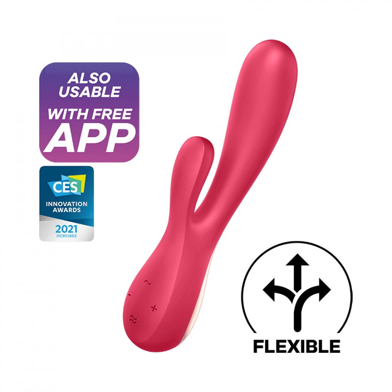 SATISFYER - MONO FLEX RED WITH APP