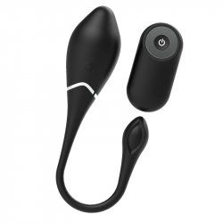 BLACK&SILVER- JENELL RECHARGEABLE VIBRATING EGG