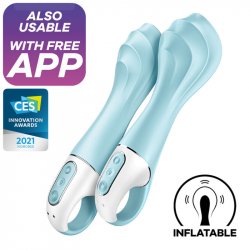 SATISFYER - AIR PUMP VIBRATOR 5 INFLATABLE G-SPOT VIBRATOR APP BLUE