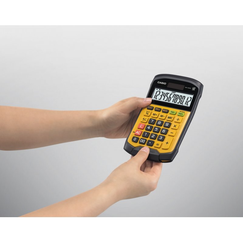 CASIO OFFICE CALCULATOR WATERPROOF WM-320MT-S 12-digit display removable keyboard.