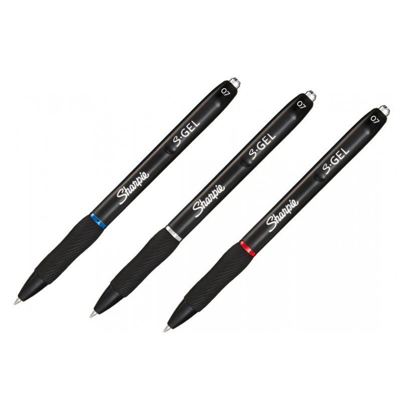 Sharpie S-Gel Retractable gel pen Black, Blue, Red 3 pc(s)