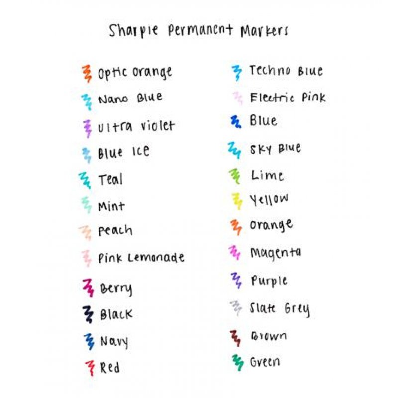 Permanent Marker Set Sharpie Fine Electro Pop - 24 colors