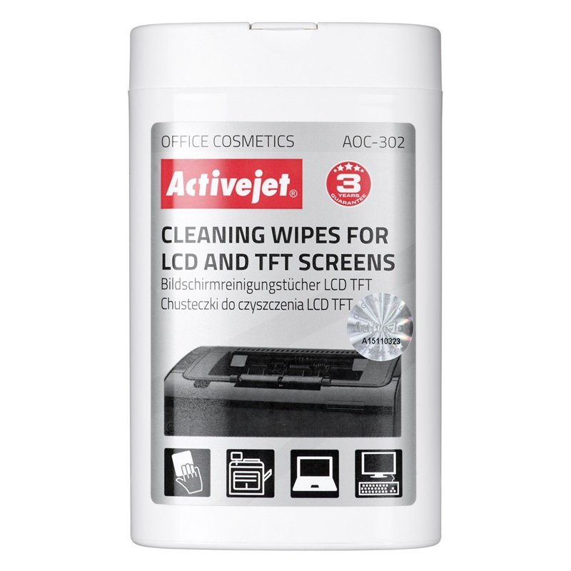 Activejet Lingettes pour matrice LCD AOC-302 100 pièces