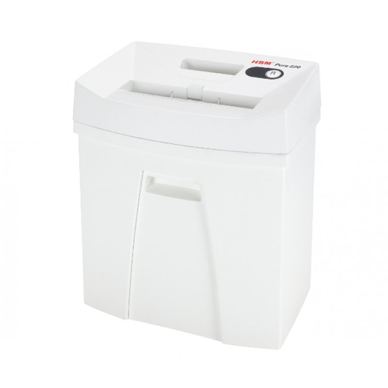 HSM Pure 220 paper shredder Particle-cut shredding 22.5 cm White