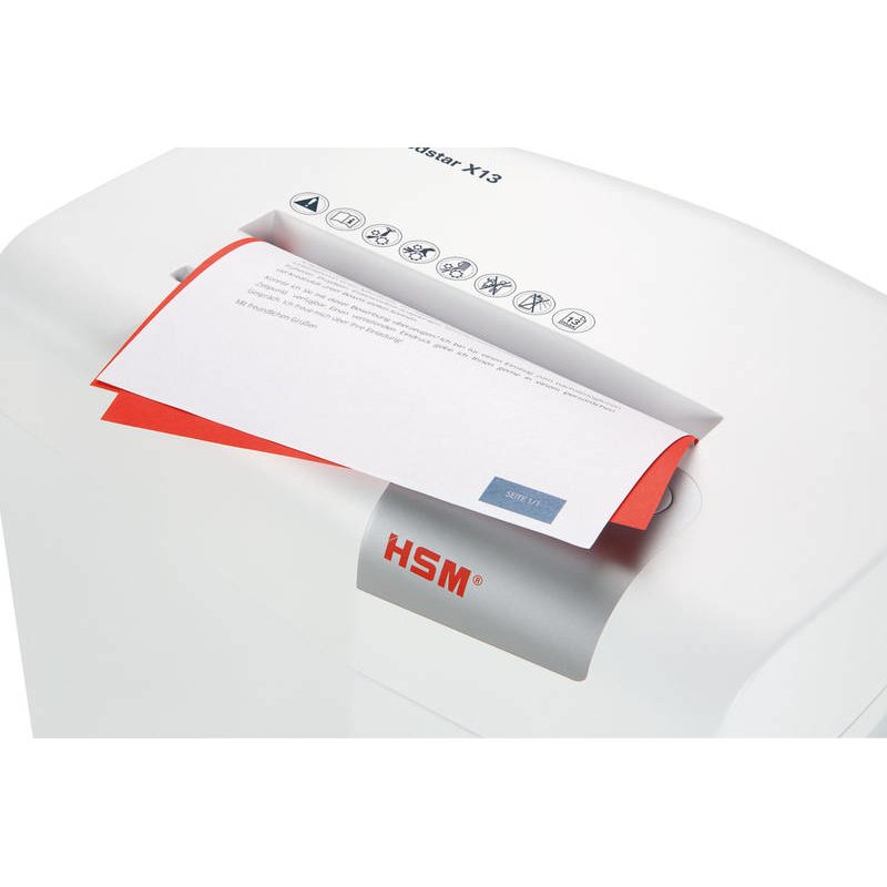 HSM shredstar X13 document shredder 4 x 37 mm separate CD-cutting mechanism