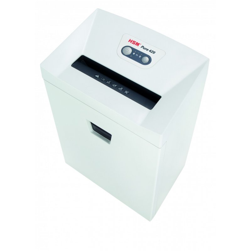 HSM Pure 420 paper shredder Particle-cut shredding 56 dB 24 cm White