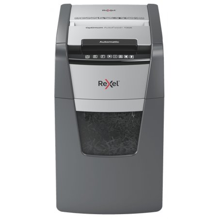 Rexel Optimum AutoFeed 130X paper shredder Cross shredding 55 dB 22 cm Black Silver