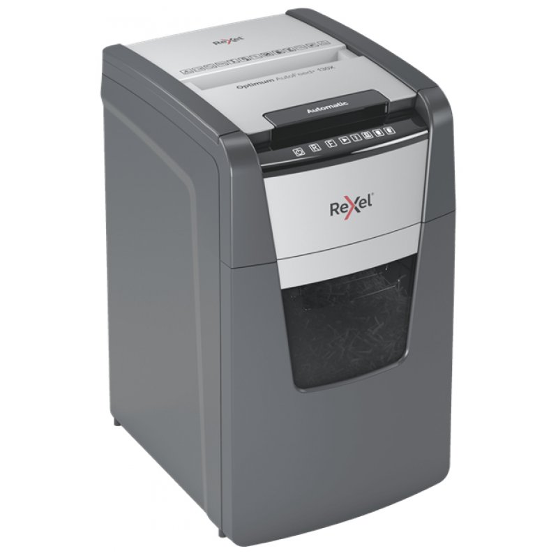 Rexel Optimum AutoFeed 130X paper shredder Cross shredding 55 dB 22 cm Black Silver