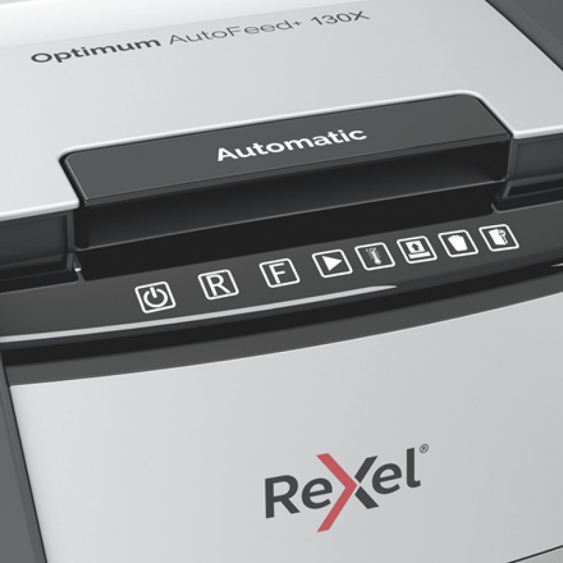 Rexel Optimum AutoFeed 130X paper shredder Cross shredding 55 dB 22 cm Black Silver