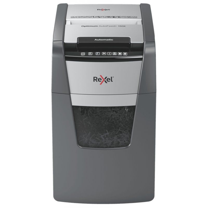 Rexel Optimum AutoFeed 150X A paper shredder Cross shredding 55 dB 22 cm Black, Grey
